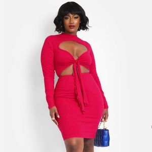 Pink Long Sleeve Dress